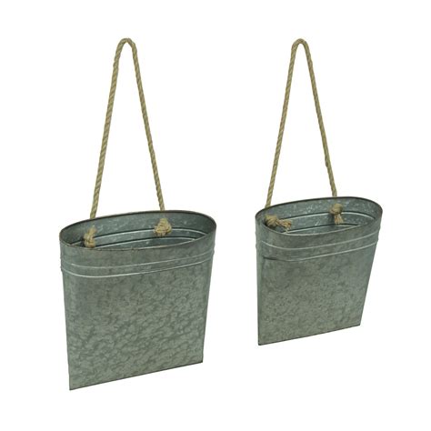 galvanized metal hanging basket